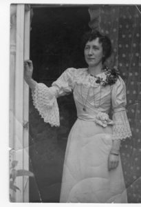 Mildred Golding, pictured on her wedding day, 1906